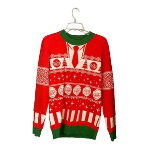 Revolt Mens Med Christmas Sweater Red Ranboo Fashion Holiday Festive Xmas Winter